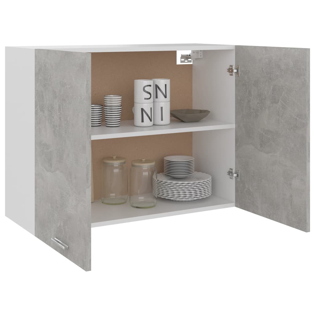 Armadio Sospeso Grigio Cemento 80x31x60 Cm In Truciolato VidaXL 13 width=274