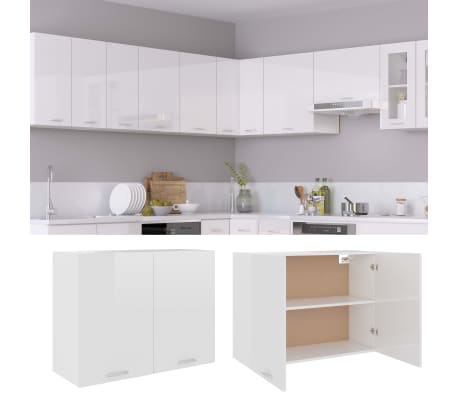 vidaXL Ντουλάπι Κρεμαστό Lyon Γυαλιστερό Λευκό 80x31x60εκ. από