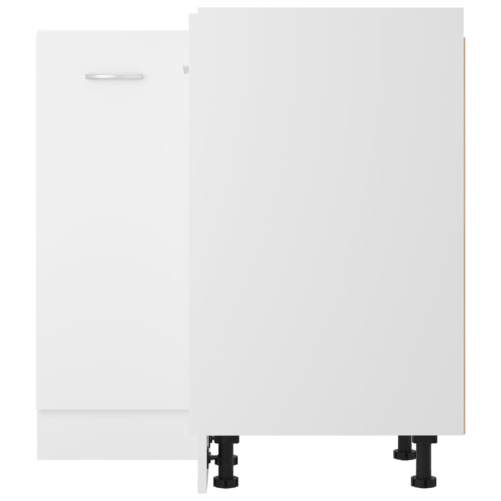 Armoire Plancher D'angle Blanc 75,5x75,5x80,5 Cm Aggloméré VidaXL 17 width=274