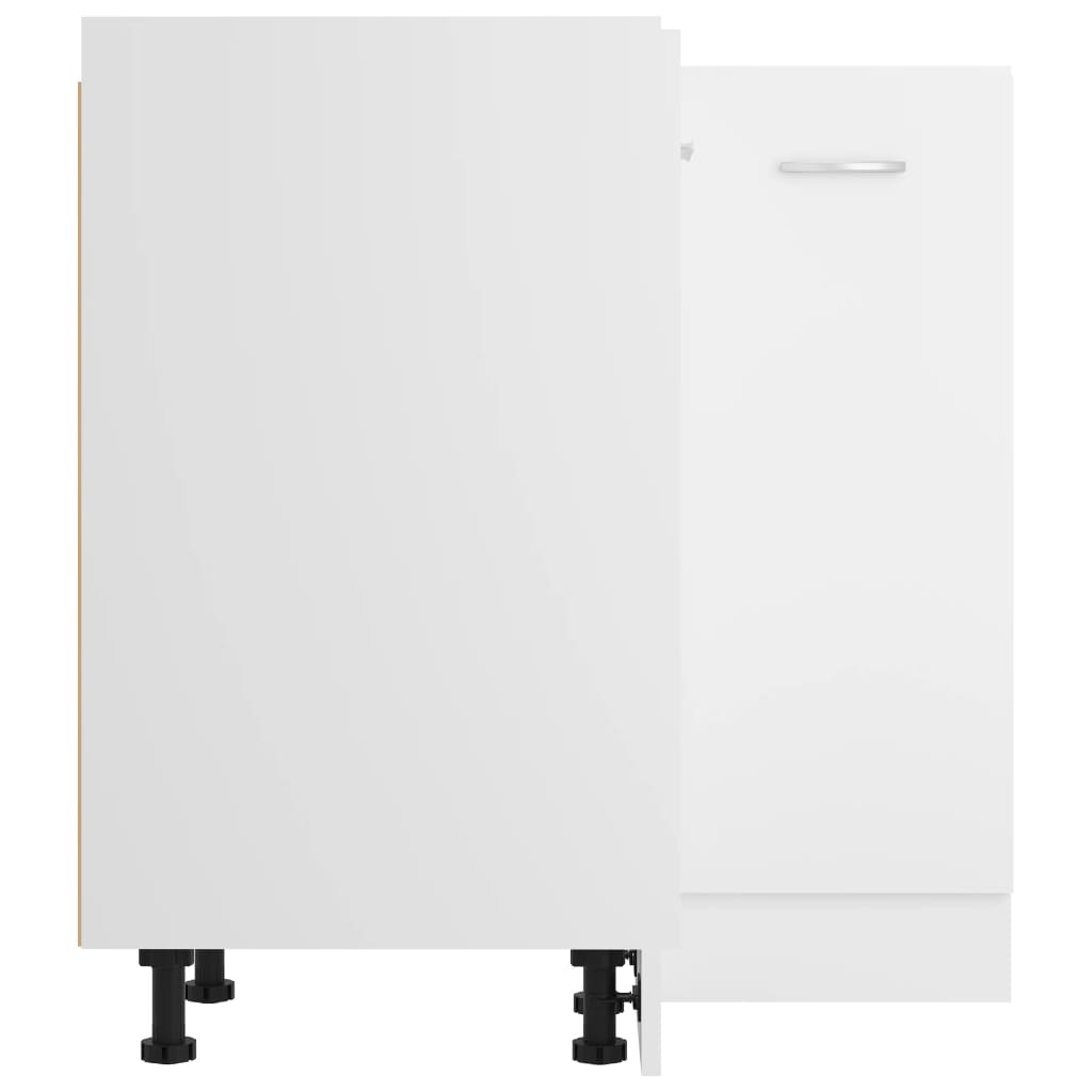 Armoire Plancher D'angle Blanc 75,5x75,5x80,5 Cm Aggloméré VidaXL 18 width=274