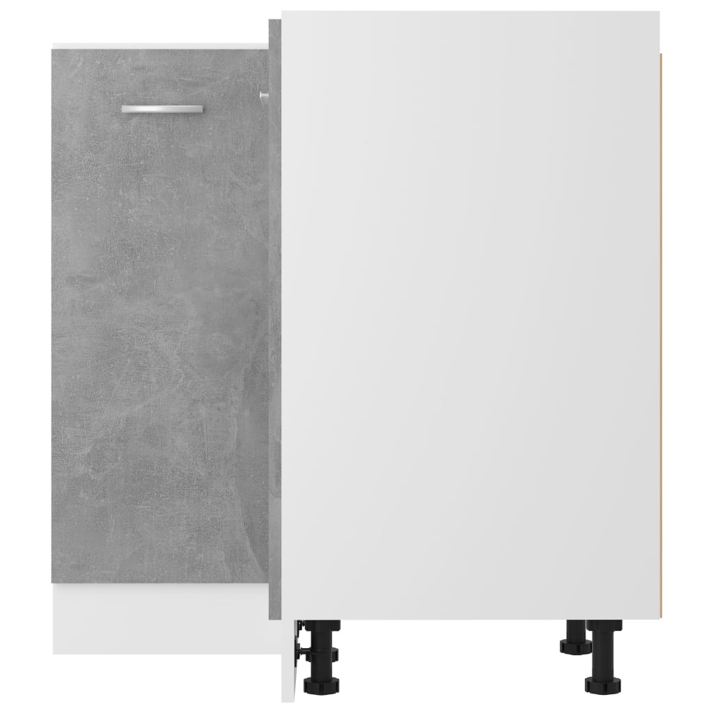 Armadio Angolare Grigio Cemento 75,5x75,5x80,5 Cm In Truciolato VidaXL 16 width=274