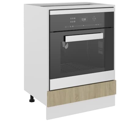 vidaXL ahjukapp "Riga", Sonoma tamm, 60 x 46 x 81,5 cm, t&ouml;&ouml;deldud puit