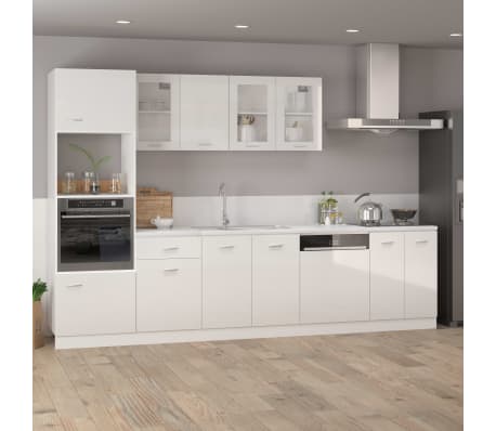 vidaXL Ντουλάπι Κρεμαστό με Τζάμι Lyon Γυαλ. Λευκό 40x31x60εκ.