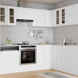 Viseča steklena omarica “Lyon” bela 60x31x60 cm inženirski les