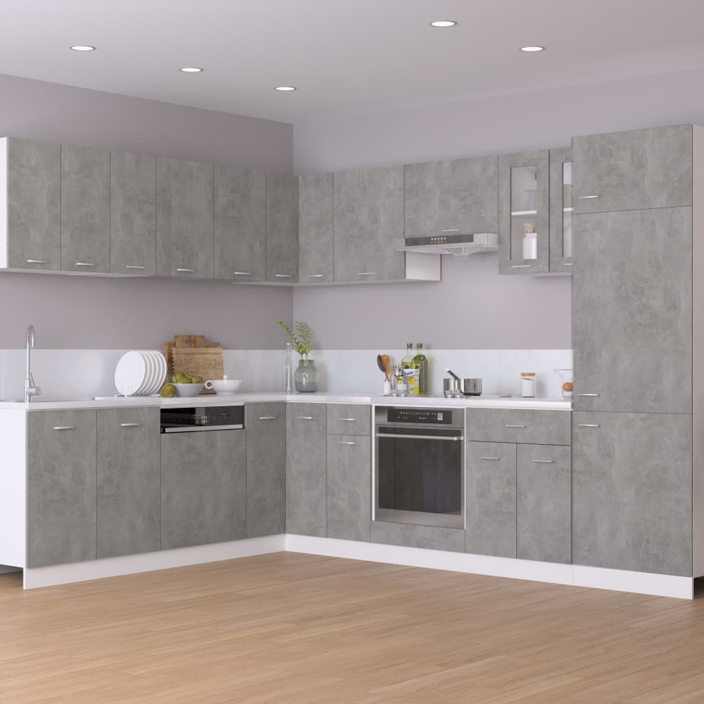 vidaXL Hangkast Lyon 60x31x60 cm bewerkt hout betongrijs afbeelding