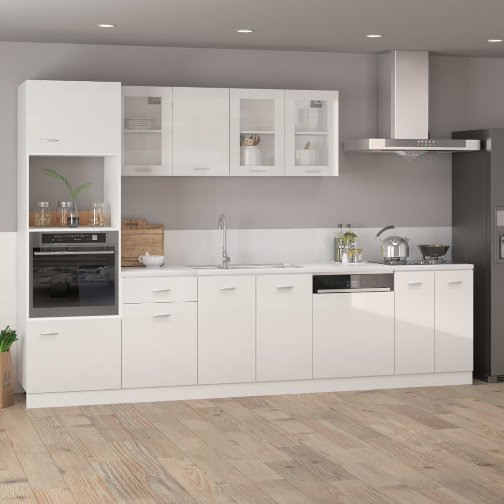 

vidaXL Hangkast 80x31x60 cm spaanplaat hoogglans wit