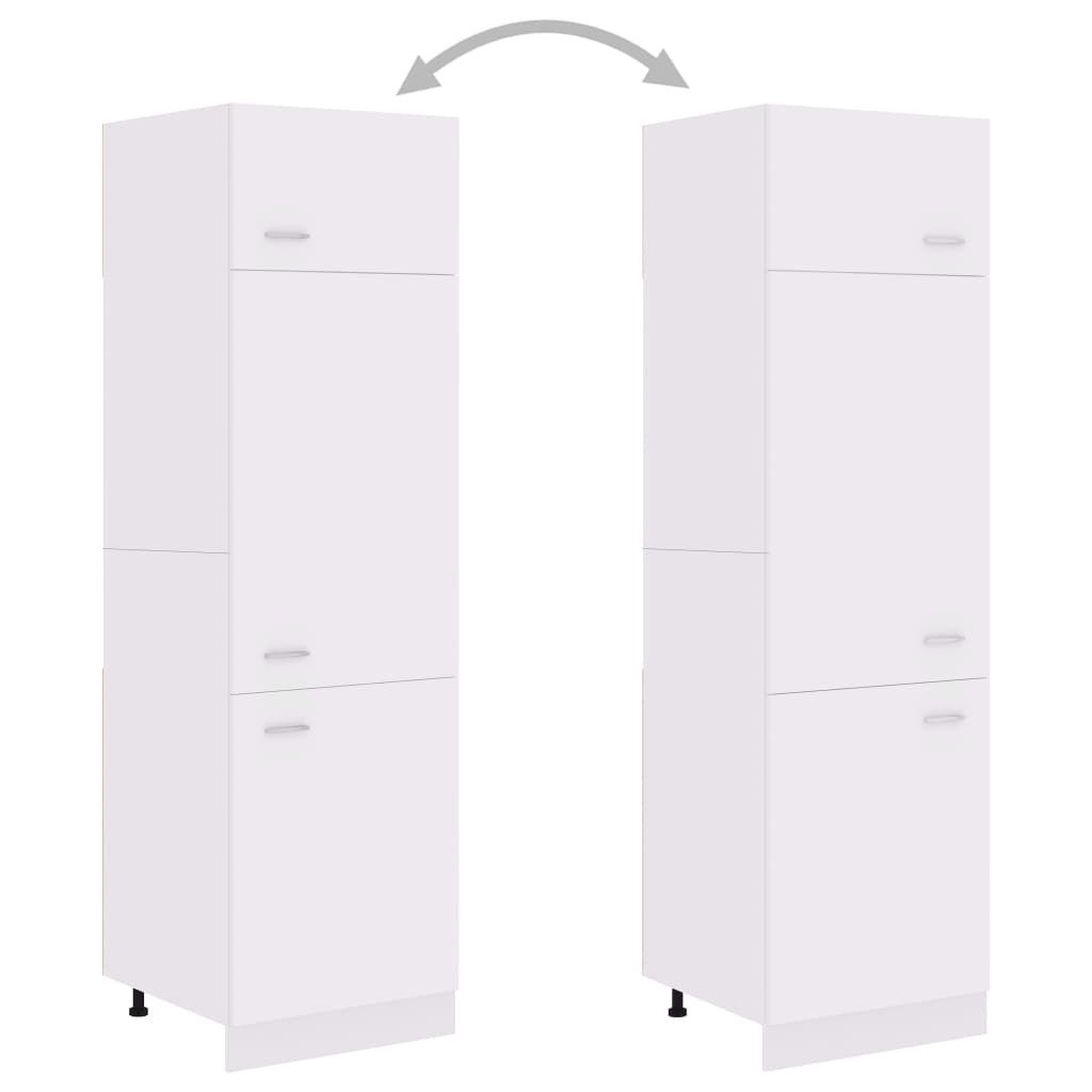 Šaldytuvo spintelė, baltos spalvos, 60x57x207cm, MDP | Stepinfit