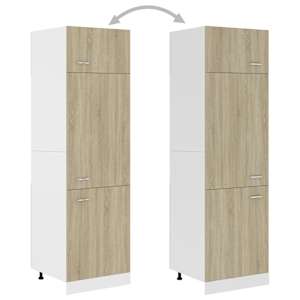 Skříň pro vestavnou lednici dub sonoma 60x57x207 cm kompozit - obrázek 4