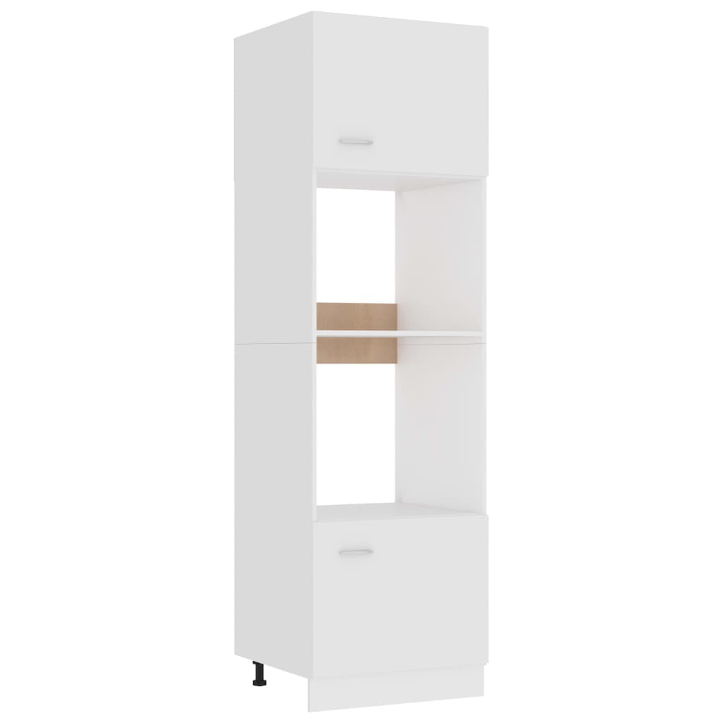 vidaXL Armoire à micro-ondes Blanc 60x57x207 cm Aggloméré