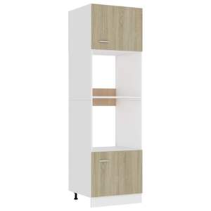 Skříňka na mikrovlnku dub sonoma 60x57x207 cm kompozitní dřevo - obrázek 1