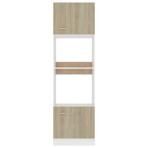 Skříňka na mikrovlnku dub sonoma 60x57x207 cm kompozitní dřevo - obrázek 6