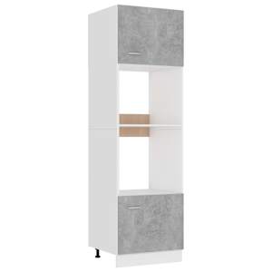 Skříňka na mikrovlnku betonově šedá 60 x 57 x 207 cm kompozit - obrázek 1