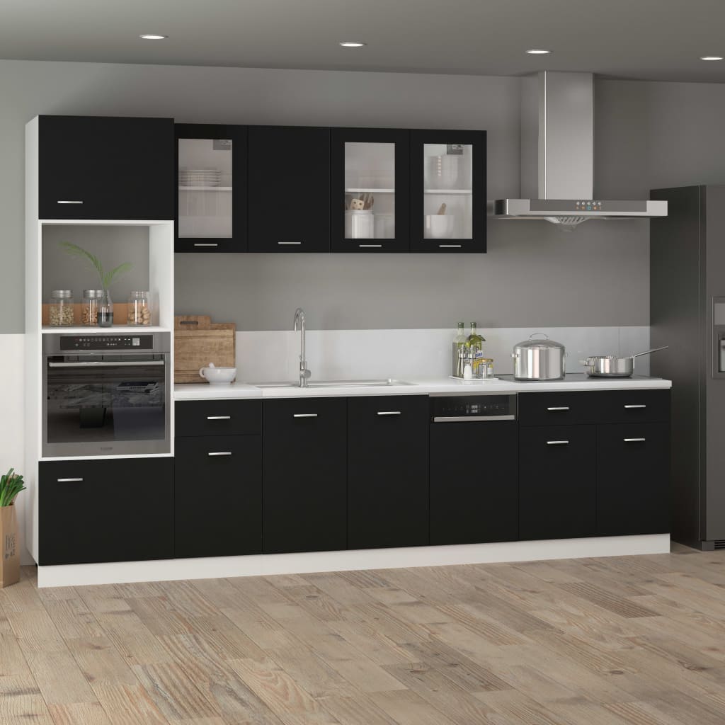 vidaXL Vaatwasserpaneel Lyon 45x3x67 cm bewerkt hout zwart afbeelding
