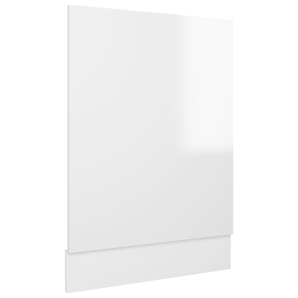 Geschirrspülerblende Hochglanz-Weiß 45x3x67 cm Holzwerkstoff