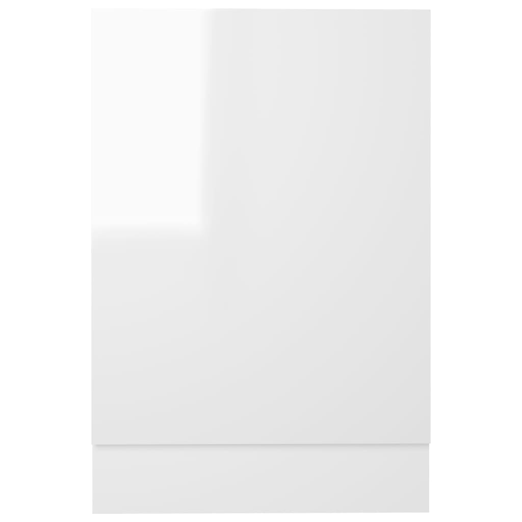 Geschirrspülerblende Hochglanz-Weiß 45x3x67 cm Spanplatte
