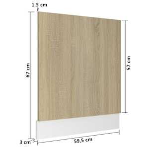 Panel k myčce "Lyon" dub sonoma 59,5 x 3 x 67 cm, konstrukční dřevo - obrázek 6