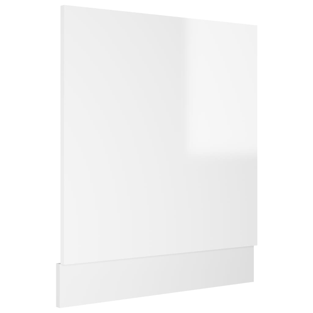 Geschirrspülerblende Hochglanz-Weiß 59,5x3x67 cm Holzwerkstoff