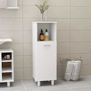 Kopalniška omarica bela 30x30x95 cm iverna plošča