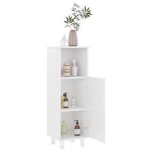 vidaXL Badezimmerschrank Hochglanz-Wei&szlig; 30x30x95 cm Holzwerkstoff