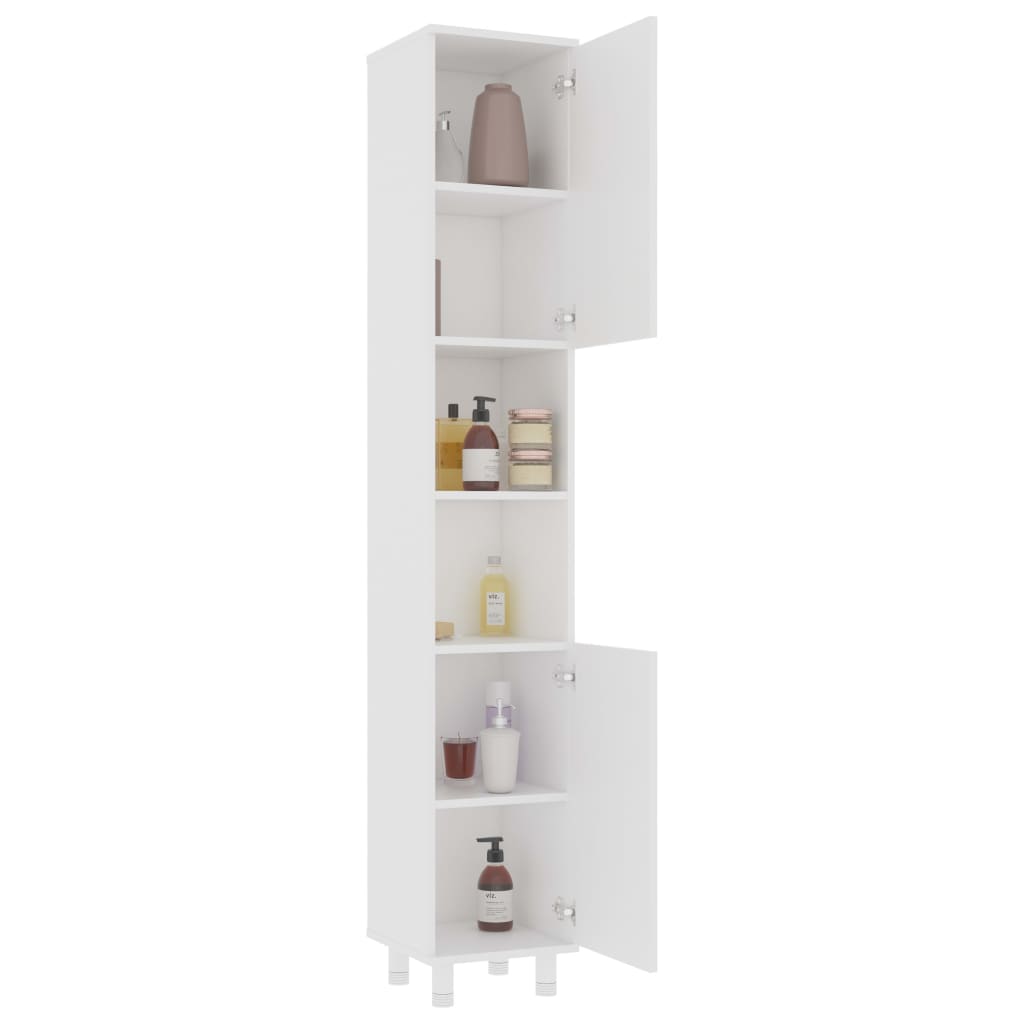 vidaXL Armoire de salle de bain Blanc 30x30x179 cm Bois d'ingénierie