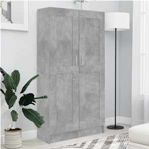 Knjižna omara betonsko siva 82,5x30,5x150 cm inženirski les