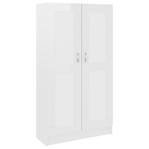 Knihovna bílá vysoký lesk 82,5 x 30,5 x 150 cm kompozitní dřevo - obrázek 2