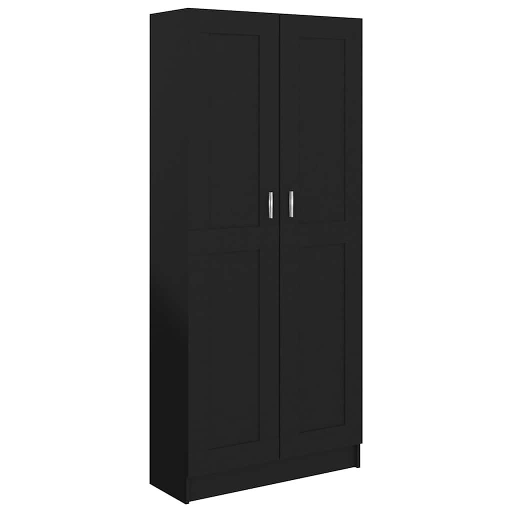 vidaXL Knihovna černá 82,5 x 30,5 x 185,5 cm kompozitní dřevo
