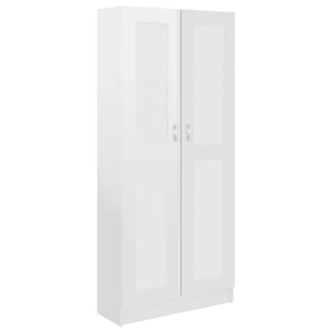 Knihovna bílá vysoký lesk 82,5x30,5x185,5 cm kompozitní dřevo - obrázek 2