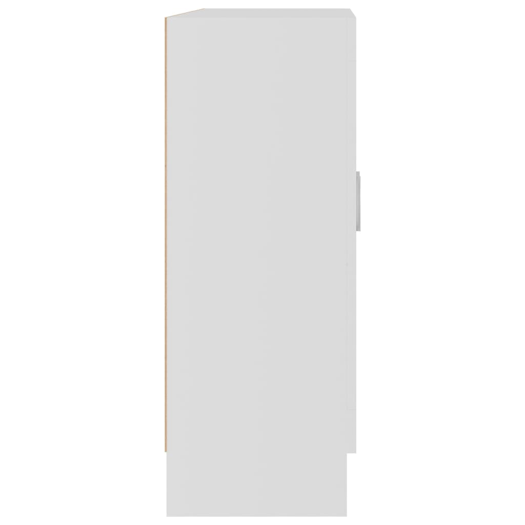 Vitrinenschrank Weiß 82,5×30,5×80 cm Spanplatte