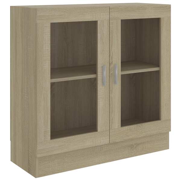 vidaXL vitriinkapp Sonoma tamm 82,5 x 30,5 x 80 cm tehispuit