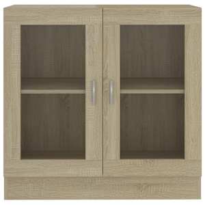 Prosklená skříň dub sonoma 82,5 x 30,5 x 80 cm kompozitní dřevo - obrázek 5