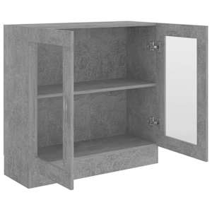 Prosklená skříň betonově šedá 82,5x30,5x80 cm kompozitní dřevo - obrázek 4