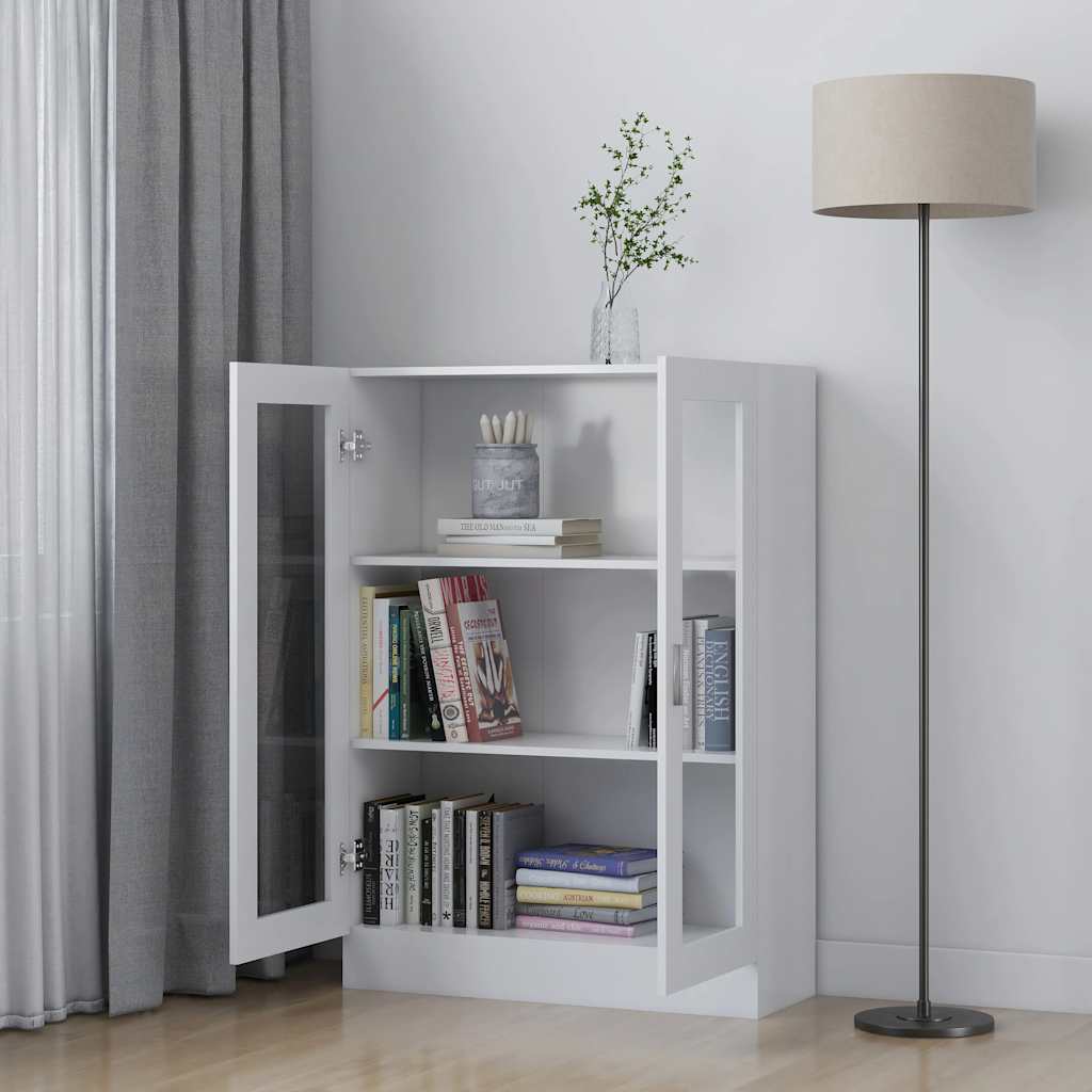 

vidaXL Vitrinekast 82,5x30,5x115 cm spaanplaat wit