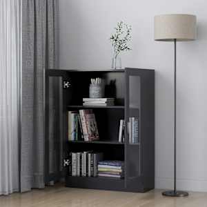 vidaXL Βιτρίνα Γκρι 82,5 x 30,5 x 115 εκ. Μοριοσανίδα