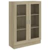 vidaXL vitriinkapp Sonoma tamm 82,5 x 30,5 x 115 cm tehispuit