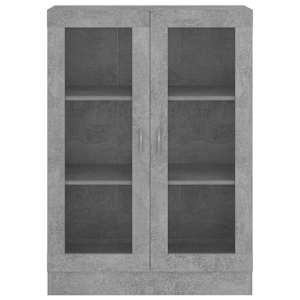Prosklená skříň betonově šedá 82,5x30,5x115 cm kompozitní dřevo - obrázek 5