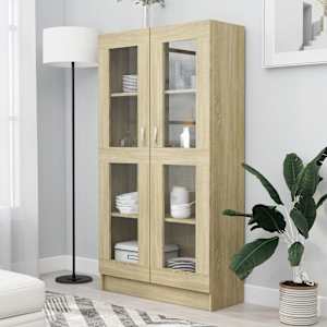 Vitrina sonoma hrast 82,5x30,5x150 cm iverna plošča