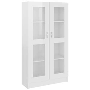 vidaXL raamaturiiul k&otilde;rgl&auml;ikega valge 82,5x30,5x150 cm tehispuit