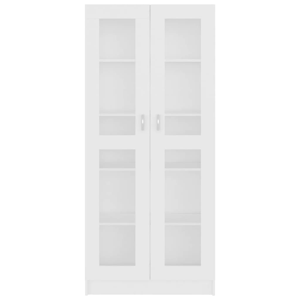  Vitrína, biela 82,5x30,5x185,5 cm, kompozitné drevo