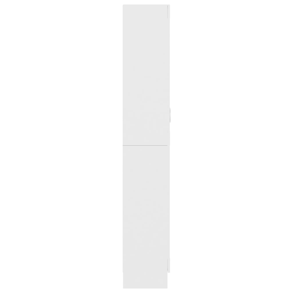  Vitrína, biela 82,5x30,5x185,5 cm, kompozitné drevo