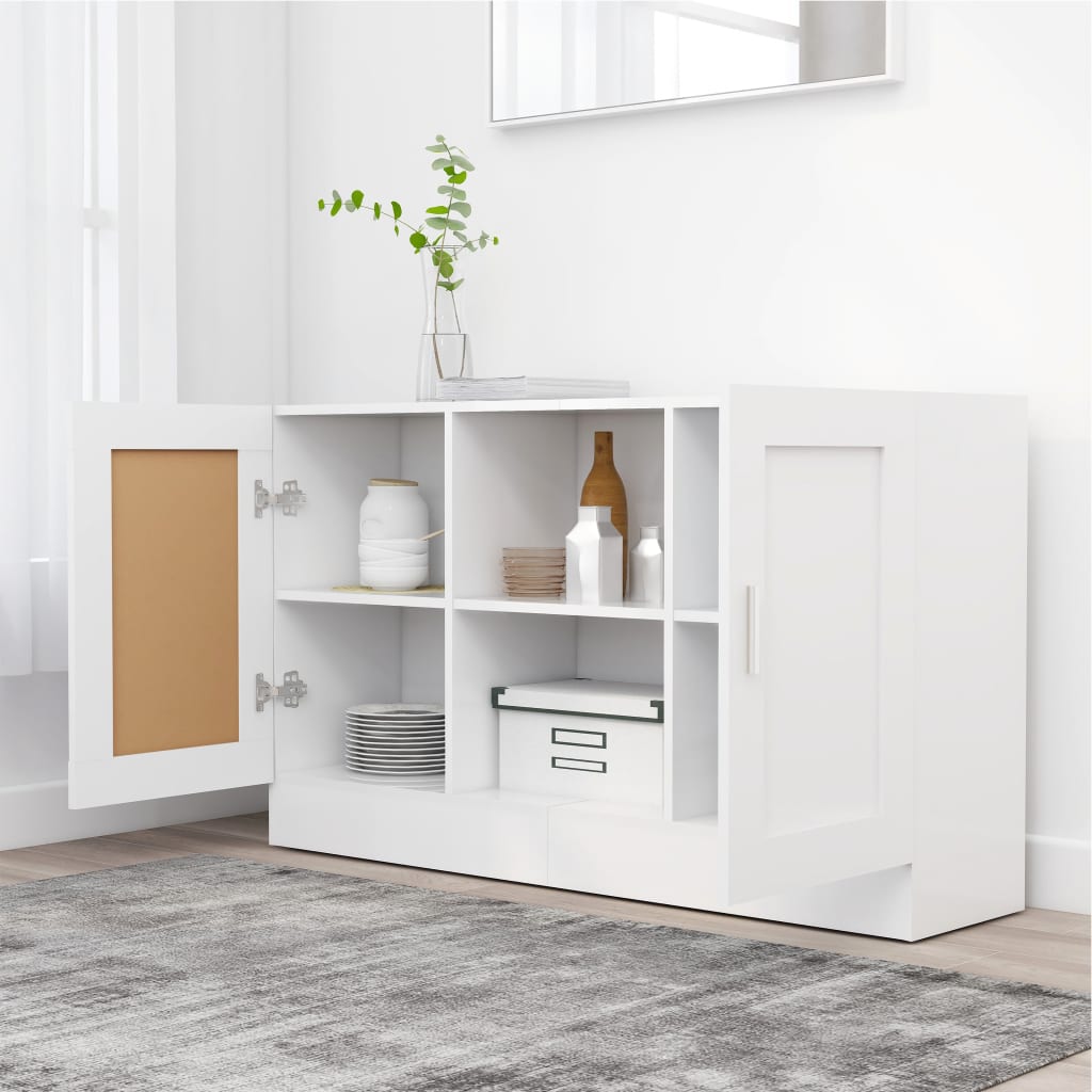 

vidaXL Dressoir 120x30,5x70 cm bewerkt hout wit