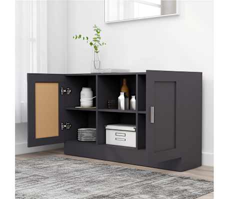 vidaXL Szafka, szara, 120x30,5x70 cm, materiał drewnopochodny