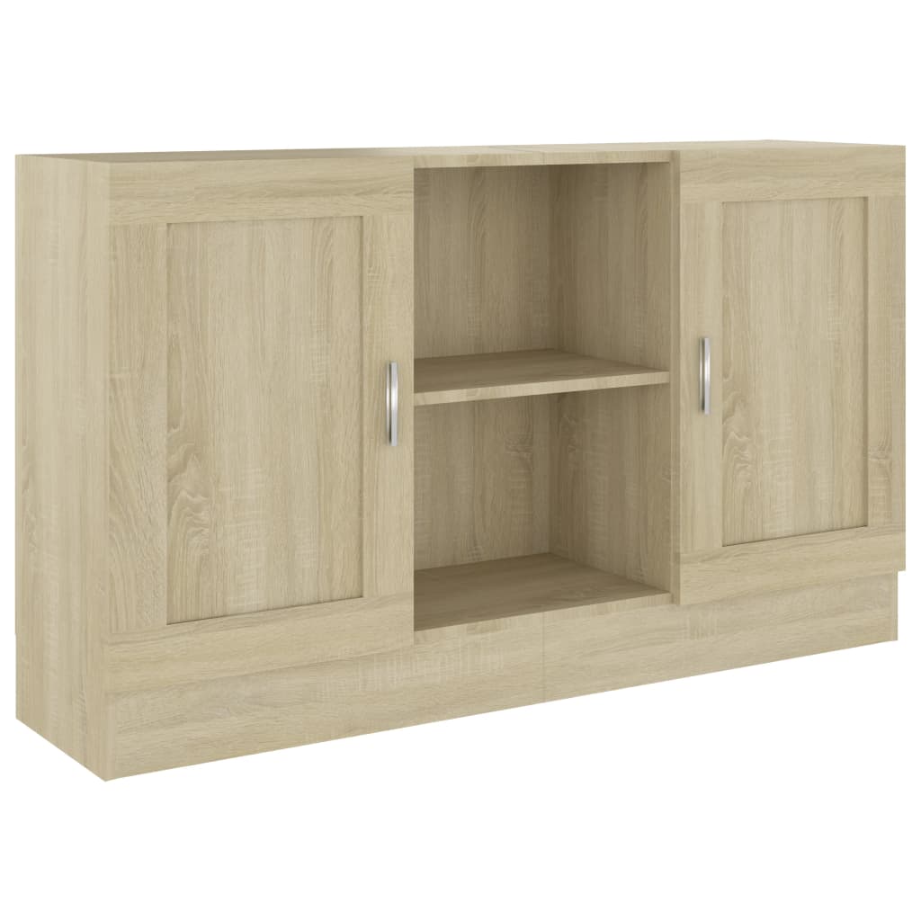 Image of vidaXL Sideboard Sonoma Oak 120x30.5x70 cm Engineered Wood