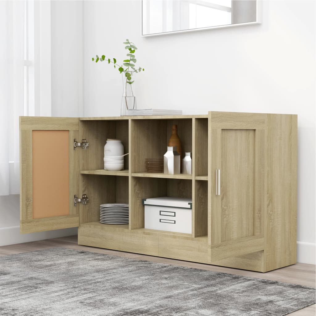 

vidaXL Dressoir 120x30,5x70 cm spaanplaat sonoma eikenkleurig