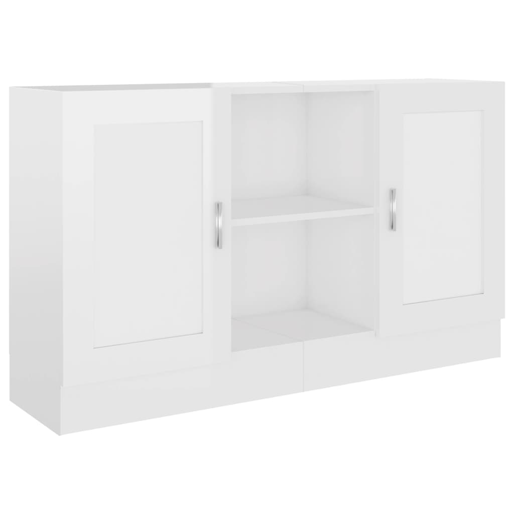 

vidaXL Sideboard High Gloss White 47.2"x12"x27.6" Chipboard