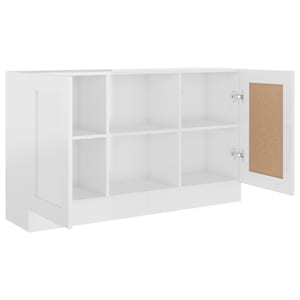 Příborník bílý vysoký lesk 120 x 30,5 x 70 cm kompozitní dřevo - obrázek 5
