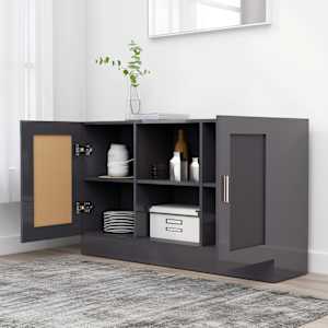 vidaXL Konsol Parlak Gri 120x30,5x70 cm Sunta