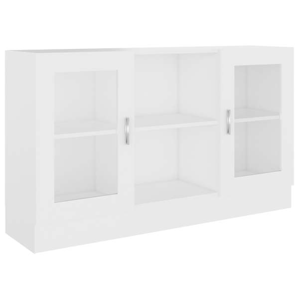 vidaXL vitriinkapp valge 120x30,5x70 cm tehispuit