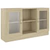 vidaXL vitriinkapp Sonoma tamm 120 x 30,5 x 70 cm tehispuit