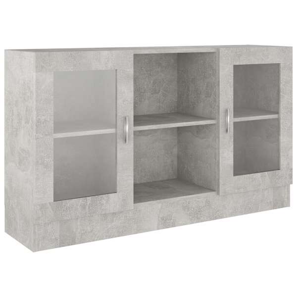 vidaXL vitriinkapp betoonhall 120x30,5x70 cm tehispuit